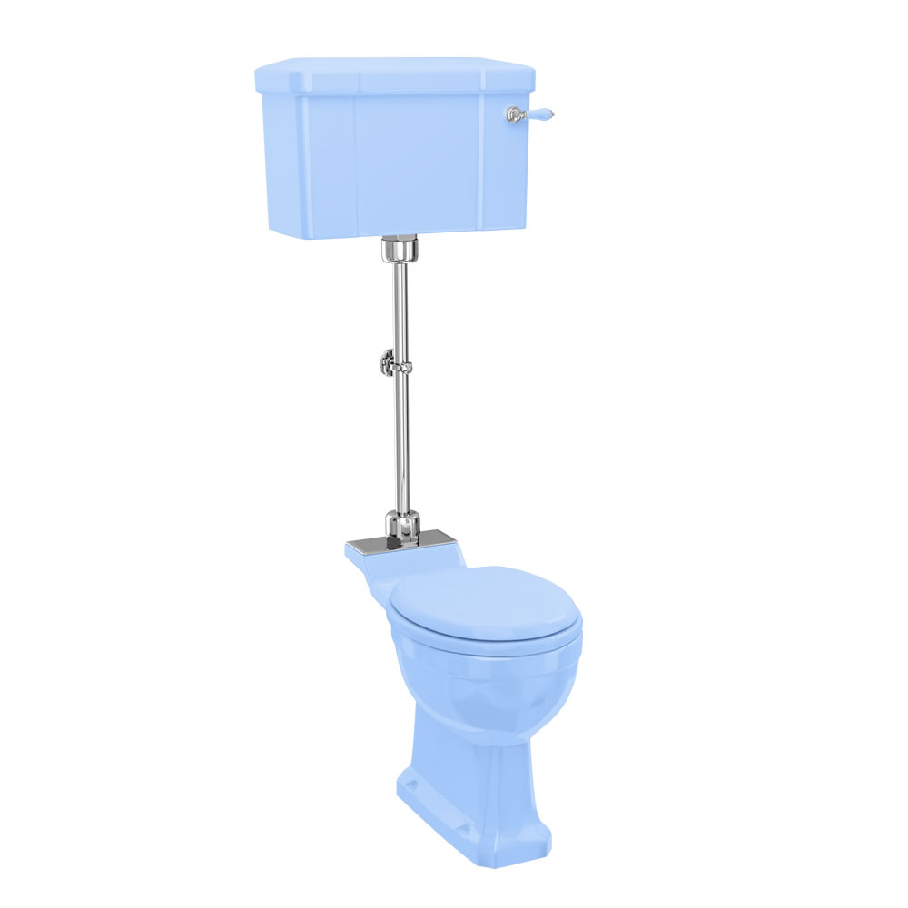 Bespoke Enchanted Blue Standard Medium Level WC with 520 Lever Cistern